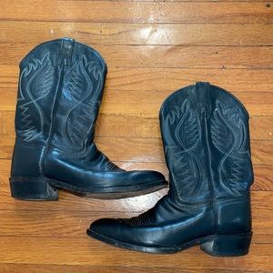 Vintage Texas Brand Black Cowboy Boot